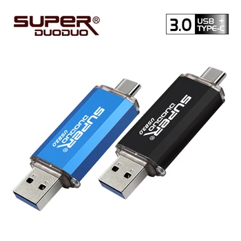Spalvinga USB 3.0 Tipas-C metalo usb 