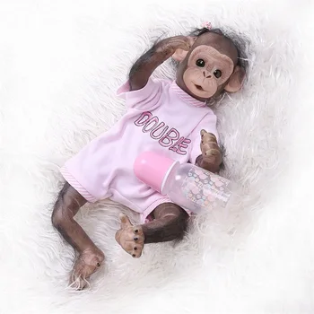 40cm Silikono Lėlės Reborn Dvyniai Beždžionė Orangutans Lėlės Vaikams Kalėdų dovana Gimtadienio Dovana Fotografijos Rekvizitai