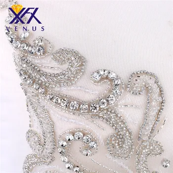 XFX VENERA Blizgančių 1 VNT rankų darbo karoliukai pleistrai cirkonio kristalų aplikacijos akių elegantiškas blizga liemenė dekoratyvinis diamante masės