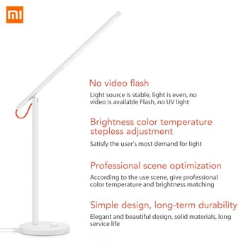 Xiaomi Mijia Mi Smart LED Stalo Lempa 1S Stalo Lempos 4 Režimas, šviesos srautą galima reguliuoti Skaitymo Šviesos WiFi Dirbti su 