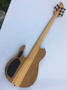 Kaklo per 5 styginiai elektrinė bosinė gitara su aktyviu pikapas kietas ashwood