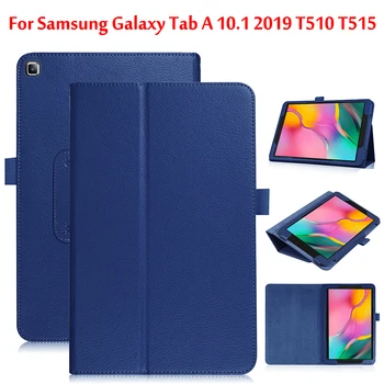 360 Sukasi Case for Samsung Galaxy Tab 10.1 2019 T510 T515 Stovėti PU Odos Padengti SM-T510 SM-T515 10.1 colių Dangtis