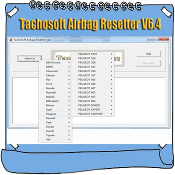 Naujausias Tachosoft Oro Pagalvė Resetter V6.4 Ištrinti Crashdata iš Sąvartynų Oro pagalvės kompiuteris