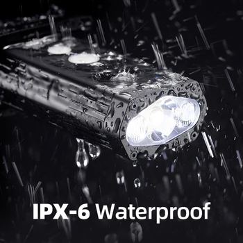 ROCKBROS Dviračių Šviesos IPX-6 Vandeniui Dviračio Žibintuvėlis Galia 1800 Liumenų LED USB Įkrovimo Dviračio Rankenos Žibintas priekinis žibintas