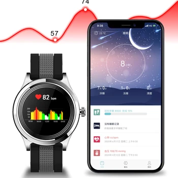 E6 Smart Watch Vyrų IP68 Neperšlampami viso Turo Touch Širdies ritmo Monitorius Orų Prognozė Sporto Smartwatch Moterims skirta 
