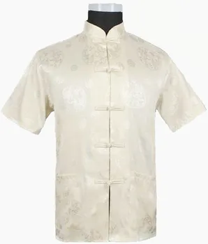 Karšto Smėlio Pardavimas Naujovė Hombre Camisa Kinijos vyriški Marškiniai, Šilko, Satino Kung Fu Trumpas rankovėmis Kostiumas Dydis S M L XL XXL XXXL M0017