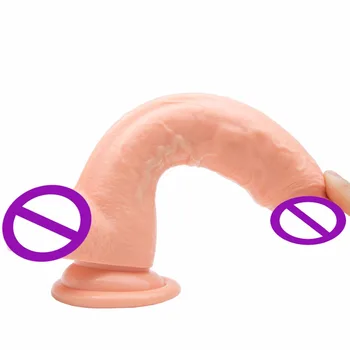 Dydis 218mm*43mm Realus didelis didelis dildo siurbtukas vibratorių varpos atžalų didelis penis sekso žaislai silikono varpos Odos-Jausmas