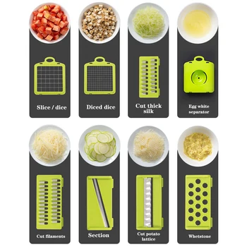 Daržovių cutter daugiafunkcinis Mandoline Slicer Vaisių, Bulvių Skustukas Morkų Tarka Virtuvės reikmenys krepšeliu daržovių peilis