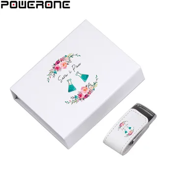 POWERONE Logotipą USB 2.0 Flash USB 64GB 32GB 4GB 8GB 16GB Pendrive Oda Usb+Dovanų Dėžutė(Virš 10vnt Nemokama Logo）