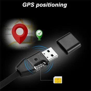 Micro USB, Įkroviklio Laidas GPS Locator pasiklausymo, GSM GPRS Realaus Laiko Sekimas 