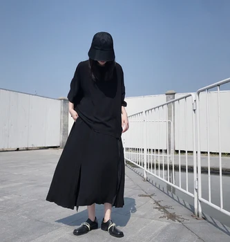 Naujas originalus tamsiai niša su multi-layer plyšio sijonas su netinkamomis asmenybė