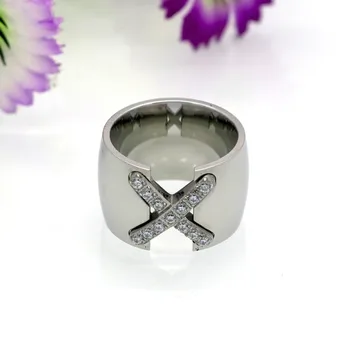 JSBAO Naują Atvykimo bižuterijos Moterų Nerūdijančio Plieno Nutiesti Nustatymas Kryžiaus X Asmenybės Vestuvinis Žiedas Moterims Vestuvinis Žiedas