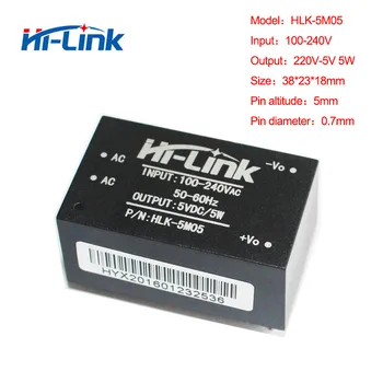 Nemokamas pristatymas 5vnt/daug HLK-5M05 220V 5V 1A AC DC izoliuotas smart power modulis namų automatikos tiekimas