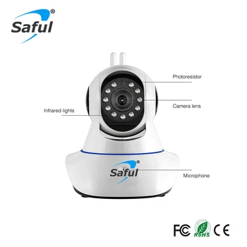 Saful Belaidė IP Kamera, WiFi Home Security Onvif vaizdo Kameromis Kūdikio stebėjimo Naktį P2P tinklo IR su P2P tinklo
