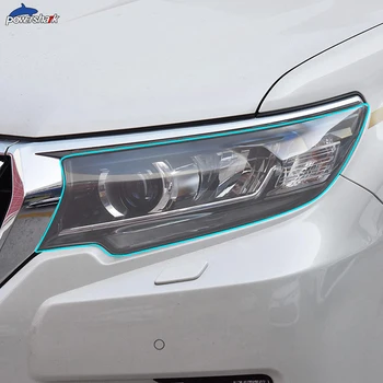 Automobilių Žibintų Spalva Juoda Apsauginės Plėvelės Skaidrios TPU Lipdukas Toyota Land Cruiser 150 Prado 2018 2019 2020 Priedai