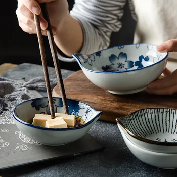 Kūrybos Japonijos hefeng ranka-dažytos animaciją kačių keramikos dubenėlį šeimos ryžių dubenėlį vaikų ryžių dubenį, pagardinti dubenį panirimas patiekalas