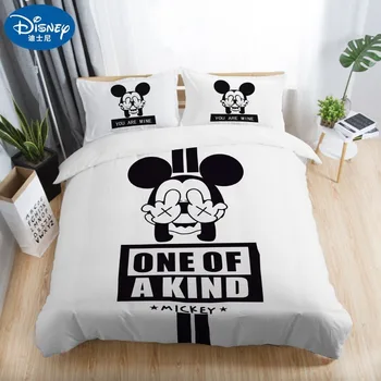Disney Patalynės Komplektas Mickey mouse Vaikų Mielas Antklode Padengti Pora vestuvių Antklodė Nustatyti Suaugusiųjų Dvigubai Patalynės Lakštai dovana