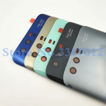 10vnt/daug Naujų Stiklas, Galinio Baterijos Dangtelio Huawei Honor 9 Honor9 Būsto Atveju Su 3M Lipnia Logotipas