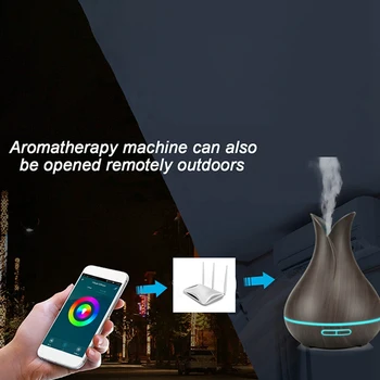 Smart Wifi Oro Drėkintuvas eterinius Aliejus Aromaterapinis Difuzorius su Alexa, Google App 