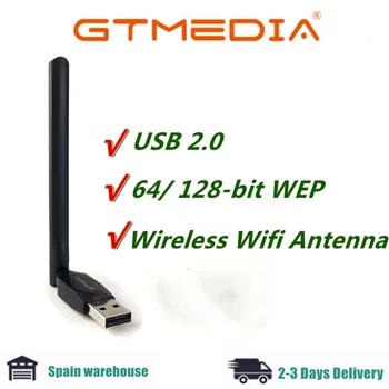 GTMEDIA USB WiFi RT5370 Su Antena Freesat V7S HD V8 Super,V8 NOVA TV Box Skaitmeninis Set Top Box Receptorių Palydovinis Imtuvas