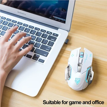 Belaidės pelės Įkrovimo Žaidimų Pelės Išjungti Šviesos 2.4 Ghz su Optiniu-elektroniniu Kompiuterio Pelės Priedai Desktop laptop pelės