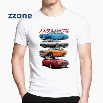 Vyrų Mados JDM Marškinėliai Automobilių Harajuku Vasaros Gatvės Drabužių Atsitiktinis Spausdinti Marškinėlius Japonijos Mini Lenktynių Kostiumas T-Shirt