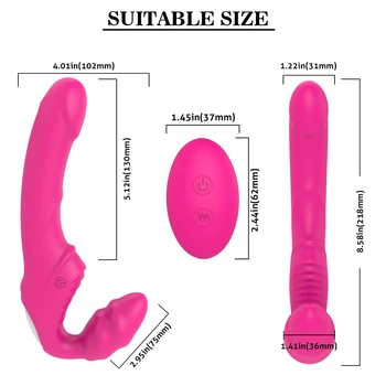 Stebėjimo Strapon Dildo, Vibratoriai G Spot Klitorio Stimuliatorius Strap Dėl Dvigubo Baigėsi Vibratorių Suaugusiųjų Sekso Žaislai Lesbiečių Moteris Q078