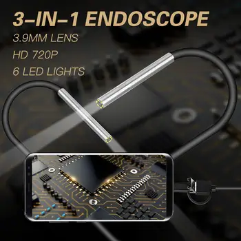 3.9 mm Endoskopą Kamera Mažytis Objektyvas 