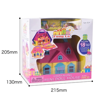 Vaikų žaisti namus žaislas mergina lagaminą lėlės namas Asamblėjos nustatyti Žaislas modelių Kūrimo Rinkiniai villa house 