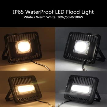 [DBF]LED Potvynių Šviesos, IP65 Vandeniui 100W 50W 30W AC 220V LED, COB (Chip Lauko Apsaugos Kraštovaizdžio Prožektorius Sienos Akiratyje