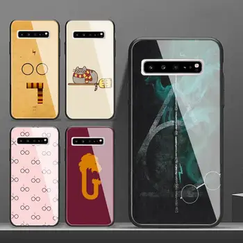 Harries Poteris Slytherin Animacinių Filmų Telefono Dėklas Prabanga Stiklo Danga Samsung S10 S20 S9 Plus Note9 10 Coque