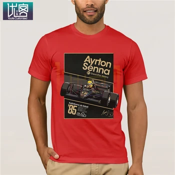 Ayrton Senna Plakatai Švęsti Magistro T-Shirt Nuostabi Trumpas Rankovės Unikalus Atsitiktinis Trumpas Rankovės Viršuje Medvilnės Marškinėliai Metu