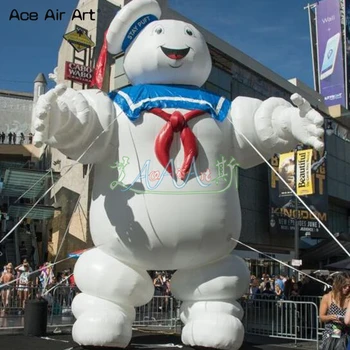 Didžiulis animacinių filmų oksfordo pobūdžio pripučiami Ghostbuster Likti Puft balionas pop-up Marshmallow Vyras su nuimamu reklama SKELBIMŲ