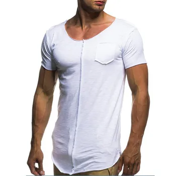 Tarpvalstybinės vyrų atsitiktinis mados apvalios kaklo susinervinęs T-shirt vasaros atsitiktinis sporto trumparankoviai marškinėliai