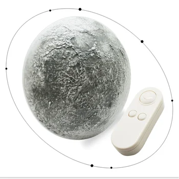 3D LED Sienos Žibintai Mėnulio Lempos Nuotolinio Valdymo Mėnulio Šviesos Naktiniai Lampe Deco Lempos Kambarį Spintelė Lempos Gydymo Mėnulis