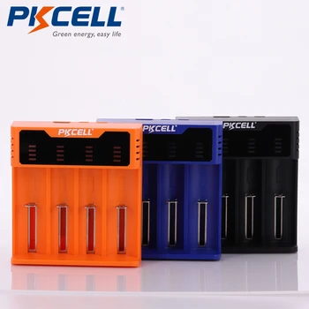 1PCS PKCELL Smart baterijos kroviklis 1,2 V, 3,7 V 3.2 V AA/AAA 26650 NiMH, li-ion battery18650 baterijos kroviklis 5V 2A