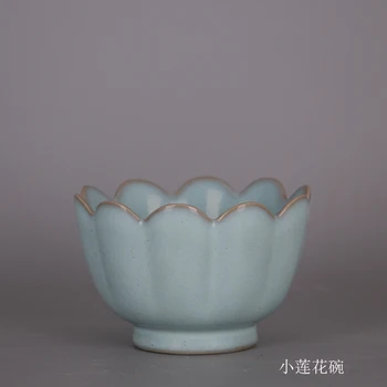 Jingdezhen antikvariniai porceliano (imitacija Song Dinastija Ruyao Tianqing glazūra lotus dubuo) folkloro rinkimo