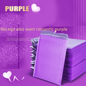 10vnt/Naudoti daug vietos, violetinė, bubble Mailer vokai su paminkštinimu Pašto Maišelį Savarankiškai Sandarinimo pakavimo