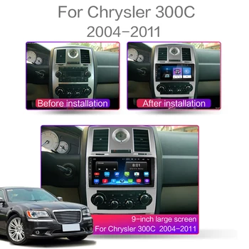 Už Chrysler Aspen 300C 2004-2011 2 Din 2.5 D 9 Colių Android Automobilio Multimedijos Video Grotuvas FM Garso BT GPS Navigacijos Galvos Vienetas