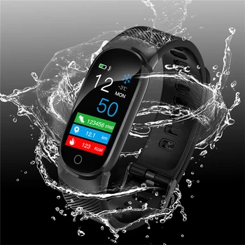 FROMPRO Smart Watch Vyrai Moterys Lauko Sporto Fitneso Apyrankę Širdies ritmo Monitorius Kraujo Spaudimo Deguonies Sveikatos Smart juosta QW16
