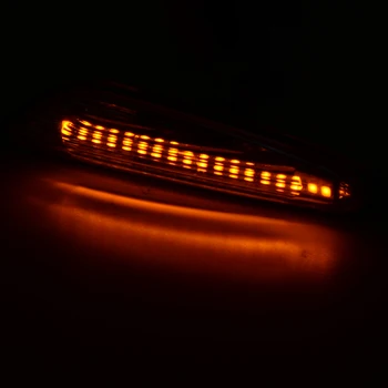 2vnt Automobilių Gintaro LED Šoninis Gabaritinis Žibintas Posūkio Signalo Indikatorius Šviesos Žibintas Tinka BMW E46 E60 E61 E81 E82 E83 E88 E90 E91 E92 E93