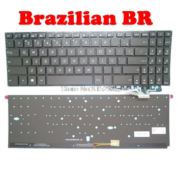 Nešiojamas Klaviatūros ASUS X570 X570DD X570UD X570ZD FX570DD FX570ZD FX570UD Juoda Su Apšvietimu Brazilijos BR/JP 0KNB0-5602BR00
