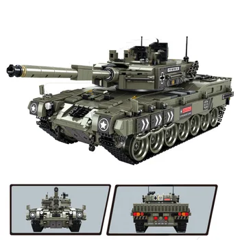 632003 Panlos Karinės Leopard 2 Pagrindinis Tankas Statybiniai Blokai, Plytos Modelis Educatonal Žaislai Vaikams Berniukams Dovana