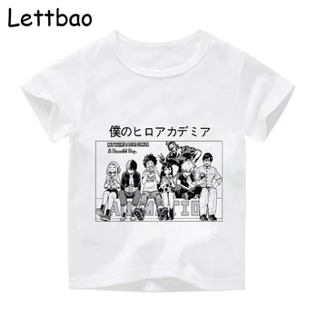 Mano Herojus akademinės bendruomenės Juokingas Anime Marškinėliai Vaikams Viršūnes Tees Derliaus Harajuku T-Shirts Streetwear Vaikų Drabužiai