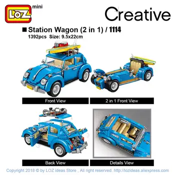 LOZ Technic Mini Blokai dešrainis Automobilių Transporto Assemable Vaikams mokomieji Žaislai Vaikams Kūrėjas Ledų Sunkvežimis