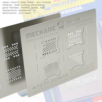 MECHANIKAS 3D-4X 3D Išdrožomis Reballing Trafaretas Už PCIE/NAND/Standžiojo Disko IPhone XR XS Max XS X 8P 8 7P 7 6SP IPad 2/3/4 Oro Remontas