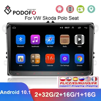 Podofo 2Din Automobilio Radijo Multimedia Vaizdo Grotuvas Automobilių GPS Autoradio VW Audi Skoda Polo Golf Sėdynė Passat B6 Tiguan Stereo