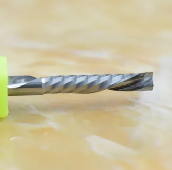 10vnt SHK 4mm AAA Kairėje Spiralės frezavimo cutter žemyn iškirpti vieną Fleita maršrutizatorius tiek CNC pabaiga malūnas karbido frezavimo cutter