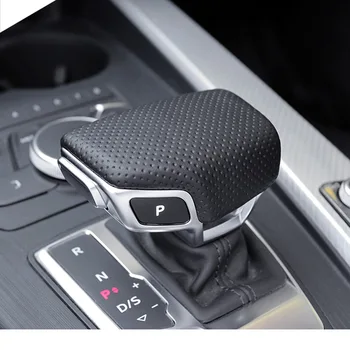 Audi A4 A5 Q7 ABS Karvės Odos Pavarų Svirties Galvutė Pench Padengti Interjero Aksesuarų Shift Knob