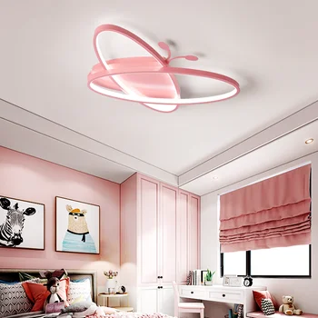 Šiuolaikinių LED Miegamojo lubų šviestuvai Vaikų žaislas kambarys Kūrybinė asmenybė mėlyna rožinė vaikas kambario šviestuvo šviesos